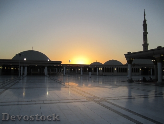 Devostock Saudi Arabia Sunset Mosque