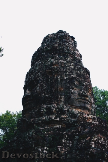 Devostock Sculpture Buddha Historic Ancient