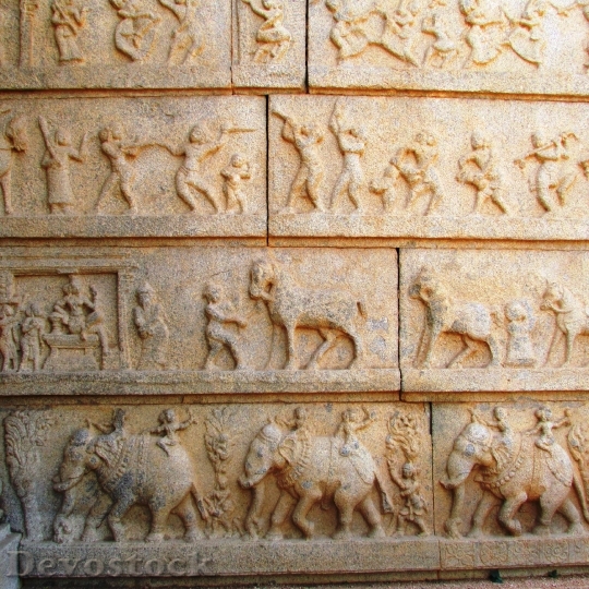 Devostock Sculptures Walls Temples India