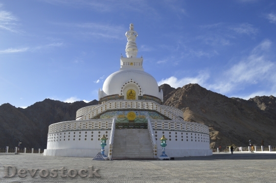 Devostock Shanti Stupa Leh Ladakh