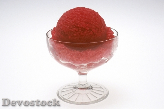 Devostock Sherbet Dessert Raspberry Fruit