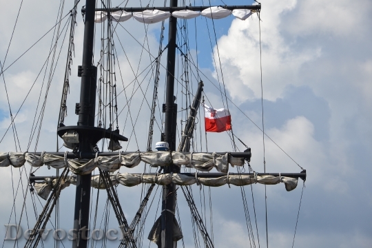 Devostock Ship Polish Flag Poland