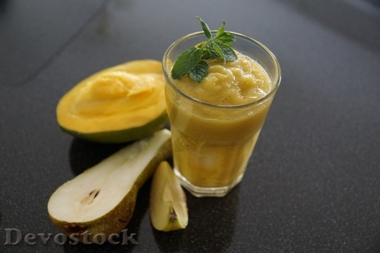 Devostock Smoothie Fruit Mango Pear