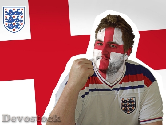 Devostock Soccer Fan England Football