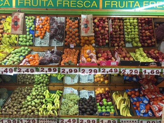 Devostock Spain Barcelona Supermarket Fruit