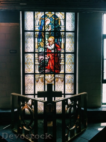 Devostock Stained Glass Religion Light