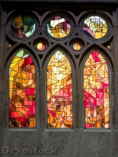 Devostock Stained Glass Window Cathedral 11