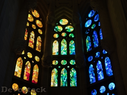 Devostock Stained Glass Window Cathedral 12