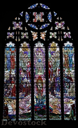 Devostock Stained Glass Window Cathedral 6