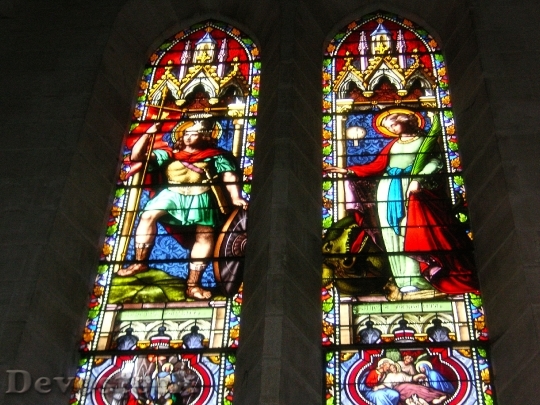 Devostock Stained Glass Windows Church 2