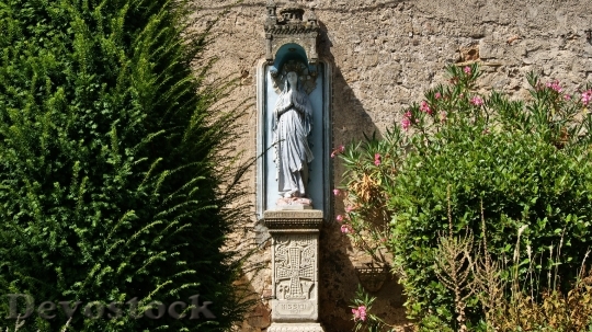 Devostock Statue Mary Religion Prayer