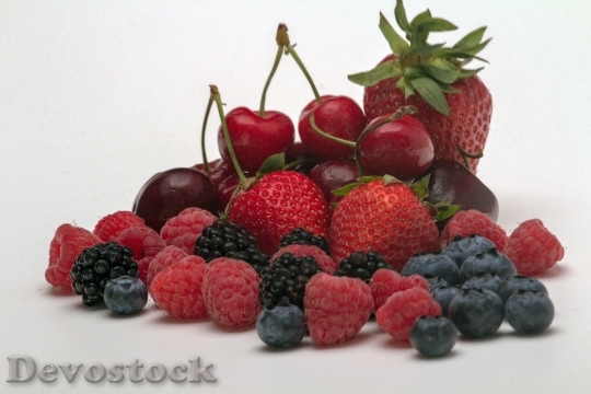 Devostock Still Life Berries Fruits