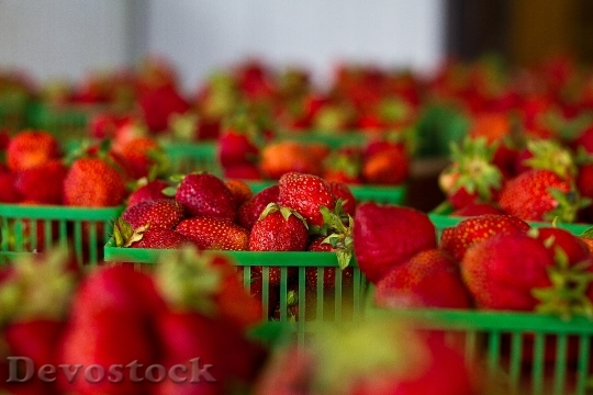 Devostock Strawberries Baskets Food Healthy