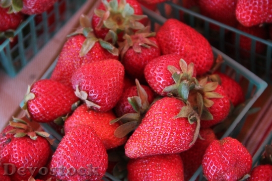 Devostock Strawberries Berries Fresh Sweet