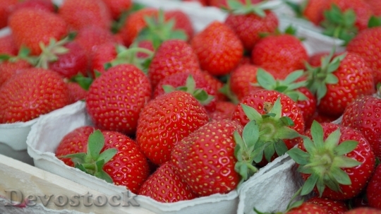 Devostock Strawberries Berries Fruit Close