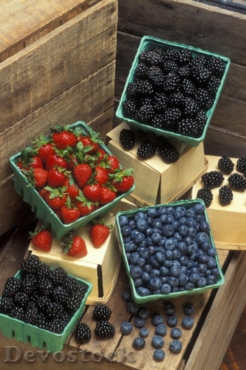 Devostock Strawberries Blueberries Blackberries