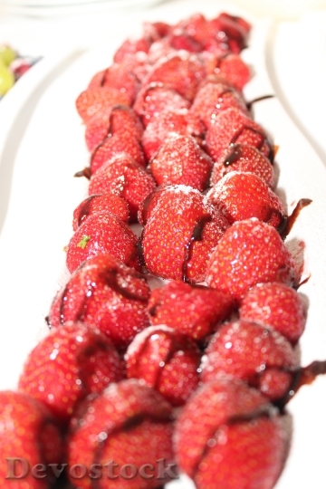 Devostock Strawberries Dessert Delicious Food