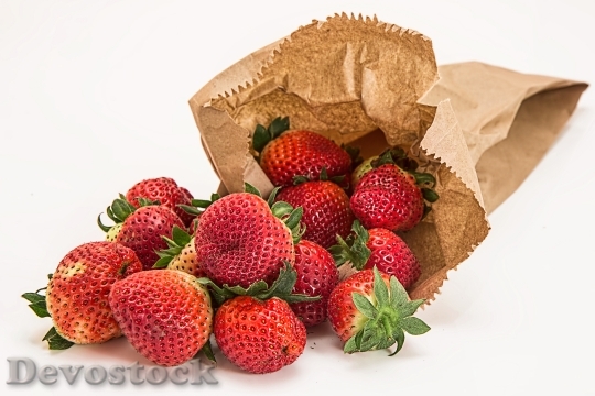 Devostock Strawberries Fresh Fruit Dessert