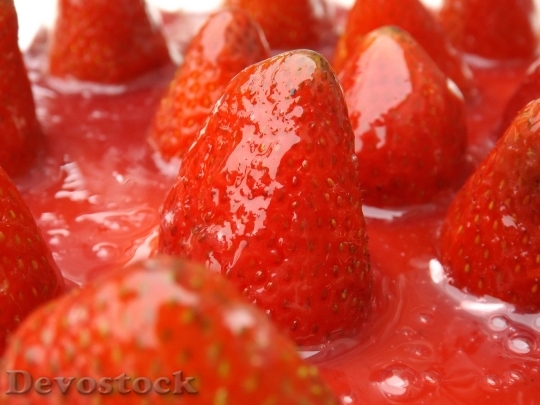 Devostock Strawberries Fruit Calamel Dessert