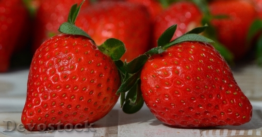 Devostock Strawberries Fruit Close Fruits 18
