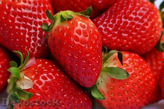 Devostock Strawberries Fruit Close Fruits 4