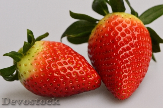 Devostock Strawberries Fruit Close Fruits 6
