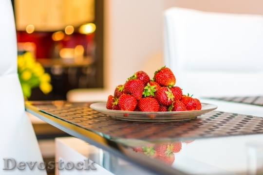 Devostock Strawberries Fruit Eating Red