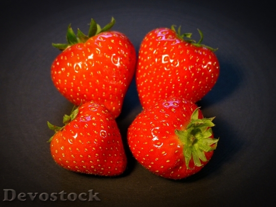 Devostock Strawberries Fruit Fruits Red 1