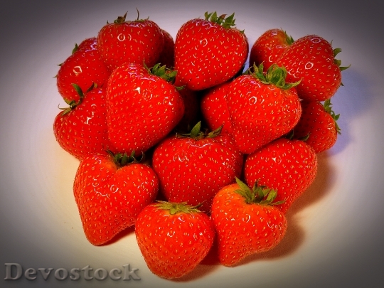 Devostock Strawberries Fruit Fruits Red 2