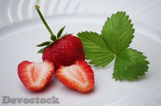 Devostock Strawberries Fruit Red Eat