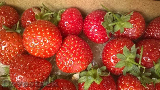 Devostock Strawberries Fruit Red Strawberry 0