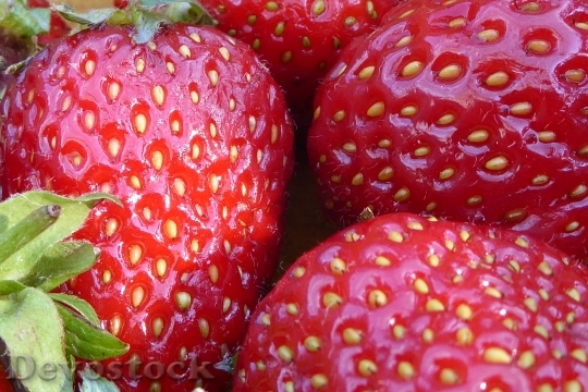 Devostock Strawberries Fruits Red Sweet
