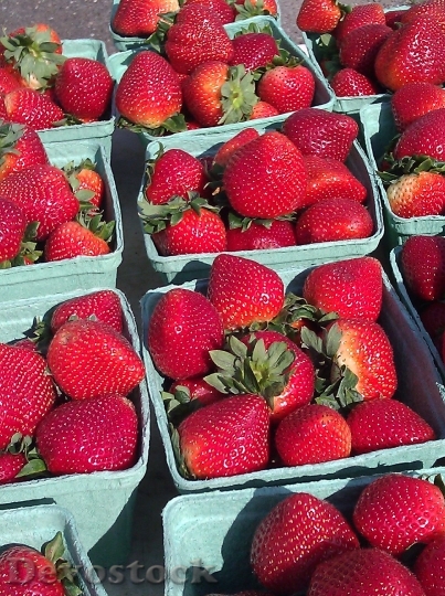 Devostock Strawberries Market Farmers Food