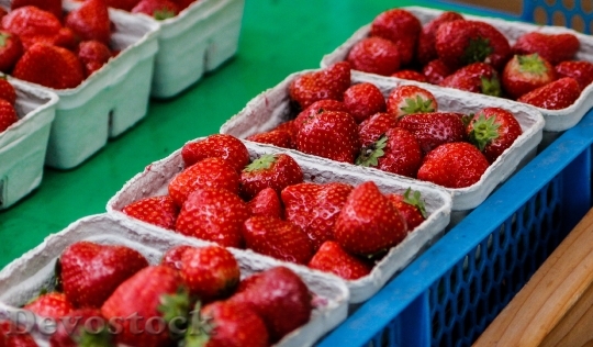 Devostock Strawberries Red Sweet Fruits