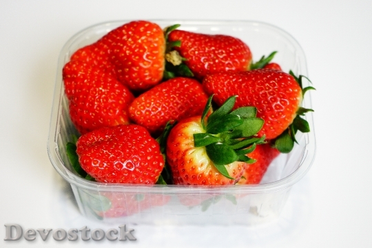Devostock Strawberries Strawberry Bowl Sweet