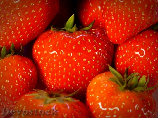 Devostock Strawberry Fruit Red Sweet 10