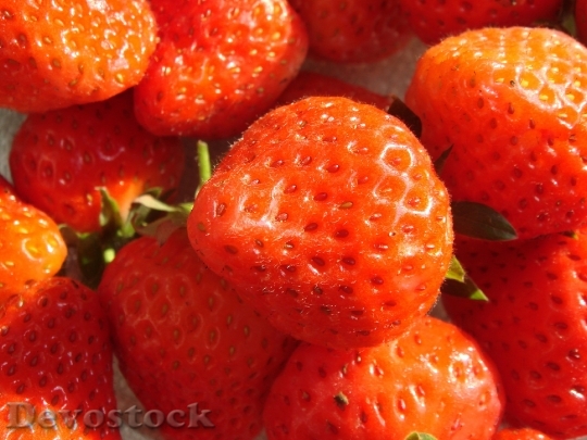 Devostock Strawberry Fruits Red Food
