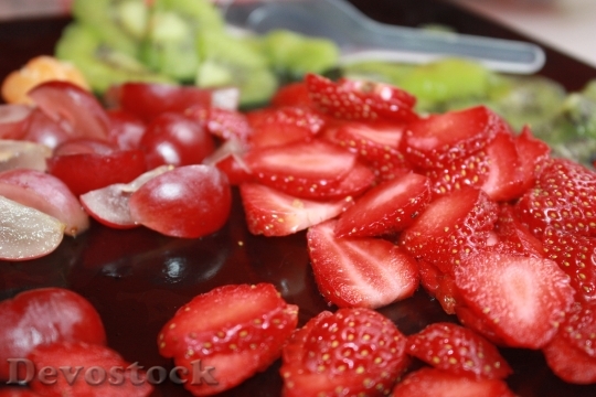 Devostock Strawberry Fruits Salad Red