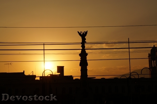 Devostock Sunset Statue Religion El