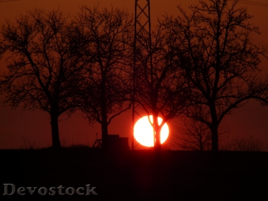 Devostock Sunset Sun Fireball Abendstimmung 0