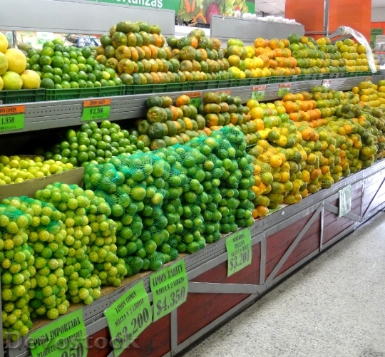 Devostock Supermarket Shelves Fruits Fruit