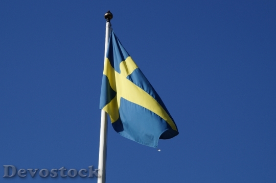 Devostock Sweden Flag Blow Wind
