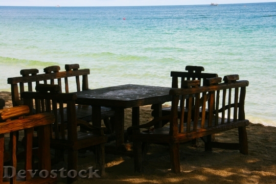 Devostock Table Chairs Ocean Sand