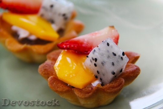 Devostock Tarts Fruit Cake Mango