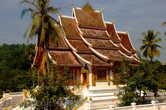 Devostock Temple Laos Roof Top