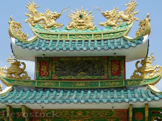 Devostock Temple Roof Architecture Buddhism