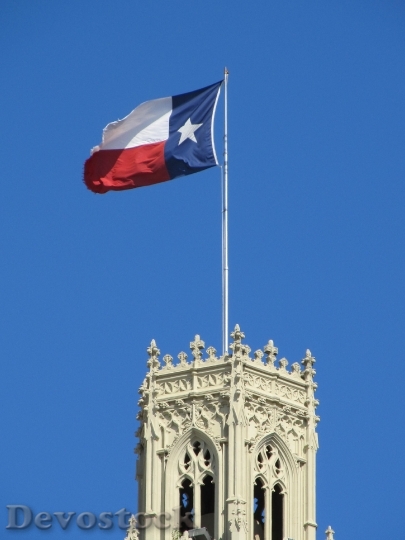 Devostock Texas State Flag Waving