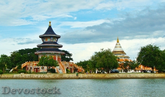 Devostock Thai Temple Kwai River