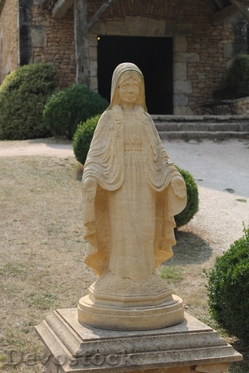Devostock The Bournat Statue Virgin