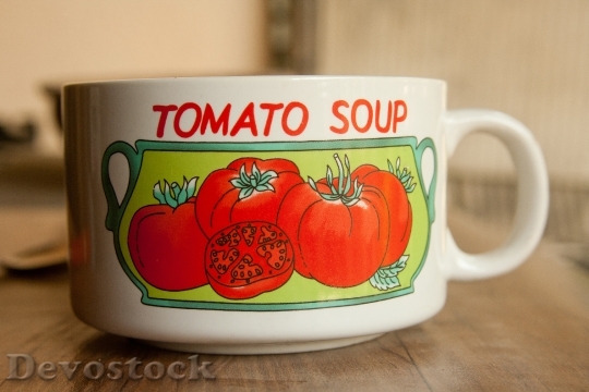Devostock Tomato Soup Cup White